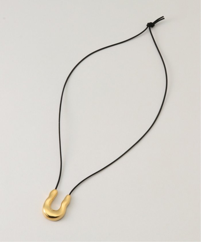 AGMES/アグメス】WISHBONE PENDANT GOLD VERMEIL*blac