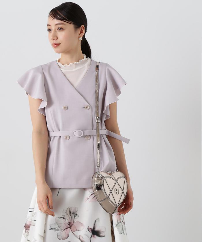 【JILLSTUART】ハートのロゴ装飾ミニクロスバッグ★ミラー内蔵 JILLSTUART】ハートのロゴ装飾ミニクロスバッグ☆ミラー内蔵 Ω