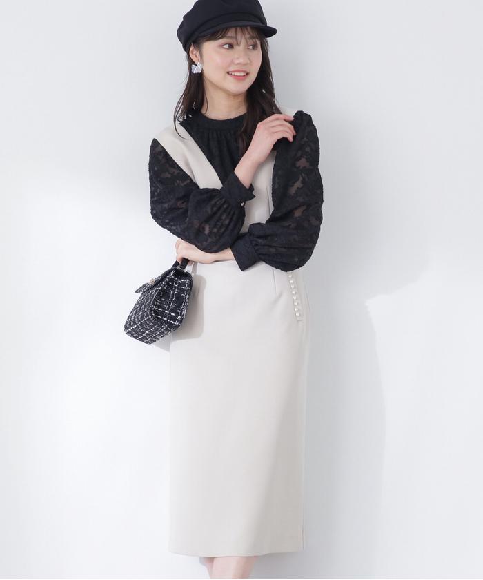 セール 10%OFF】パールポケットタイトジャンスカ (505182737