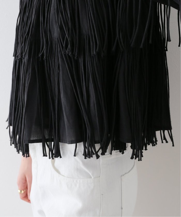 セール】【crinkle crinkle crinkle】 cotton voil fringe cropped