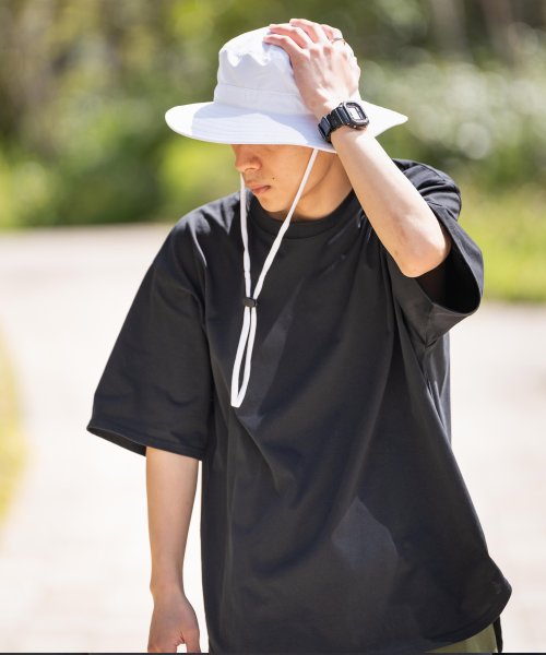 バケハ 帽子 日焼け対策 UVカット 紫外線対策 ストリート ユニセックス 黒 通販