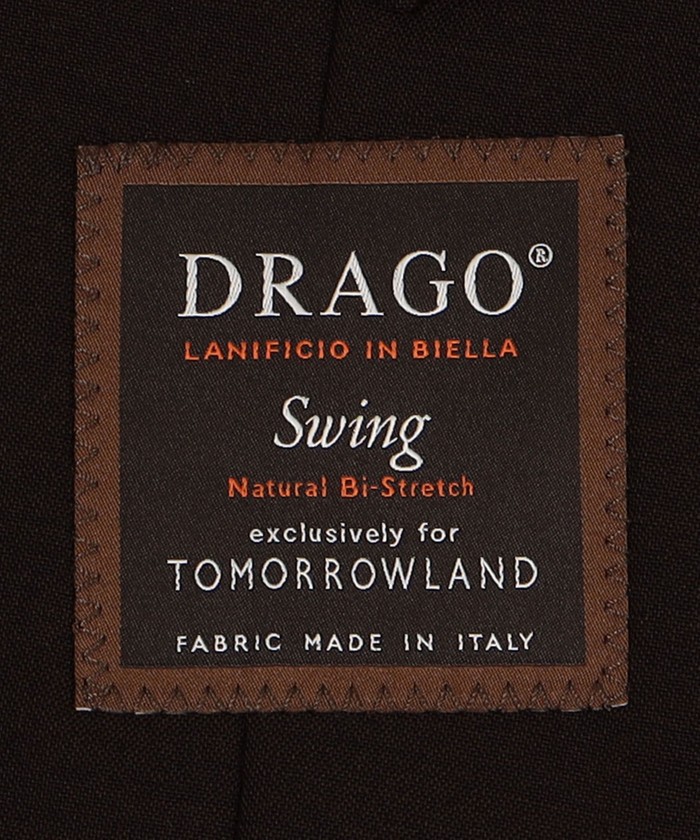 4｜TOMORROWLAND✕DRAGO 2B織柄ブラックスーツ(50) 定価112,000円