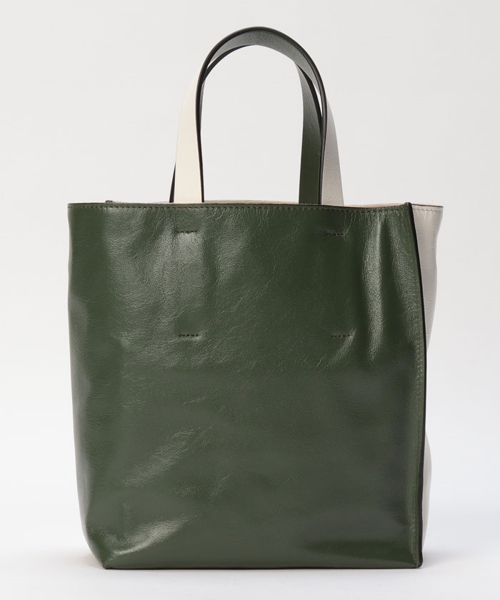 MARNI｜マルニ MUSEO SOFT BAG MINI トートバック Museo Soft Mini Bag in black cream and brown leather with