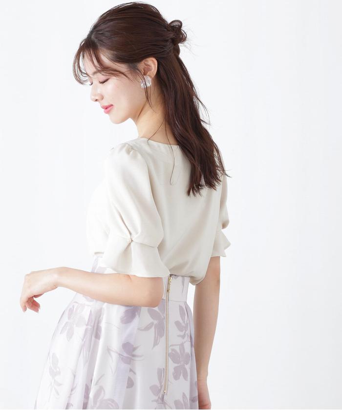 PROPORTION BODY DRESSING タックフレア　スリーブブラウス セール】タックフレアスリーブブラウス(505290120