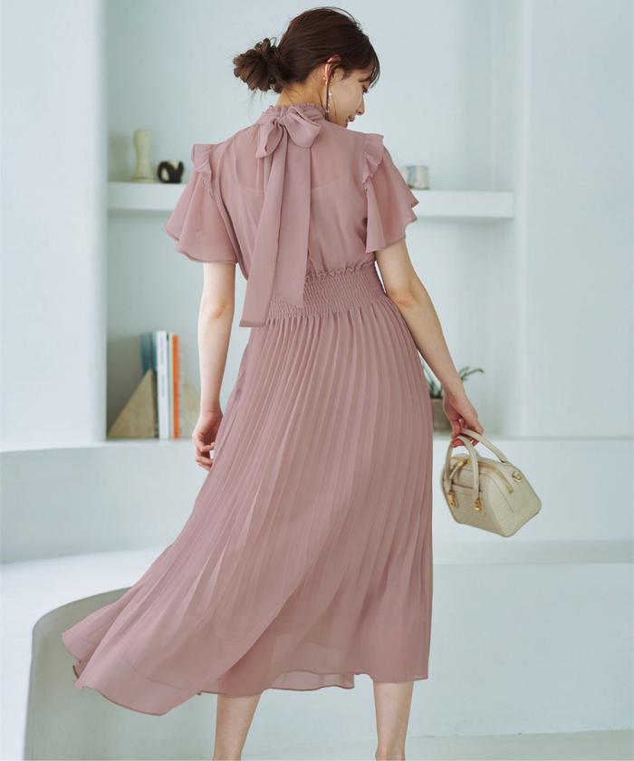 セール】シフォンジョーゼットプチハイワンピース(505290400 セール】シフォンジョーゼットプチハイワンピース(505290400