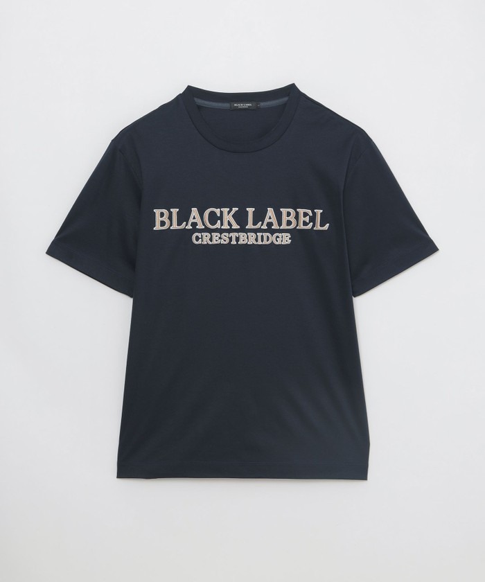 Inside23 エンブロイダリーTシャツ　ブラック、ホワイト 長袖 ヘビーウェイトコットン エンブロイダリー Tシャツ BLACK
