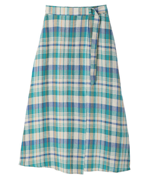 セール 60%OFF】ラップ風チェックスカート(505290806