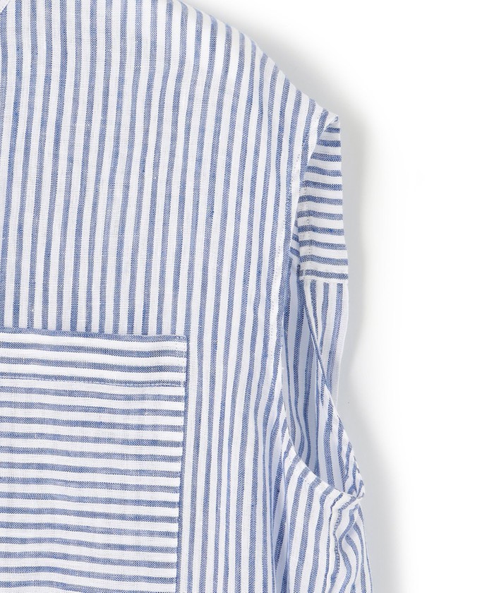 セール 40%OFF】【洗える】LIBECO ノースリーブ シャツ