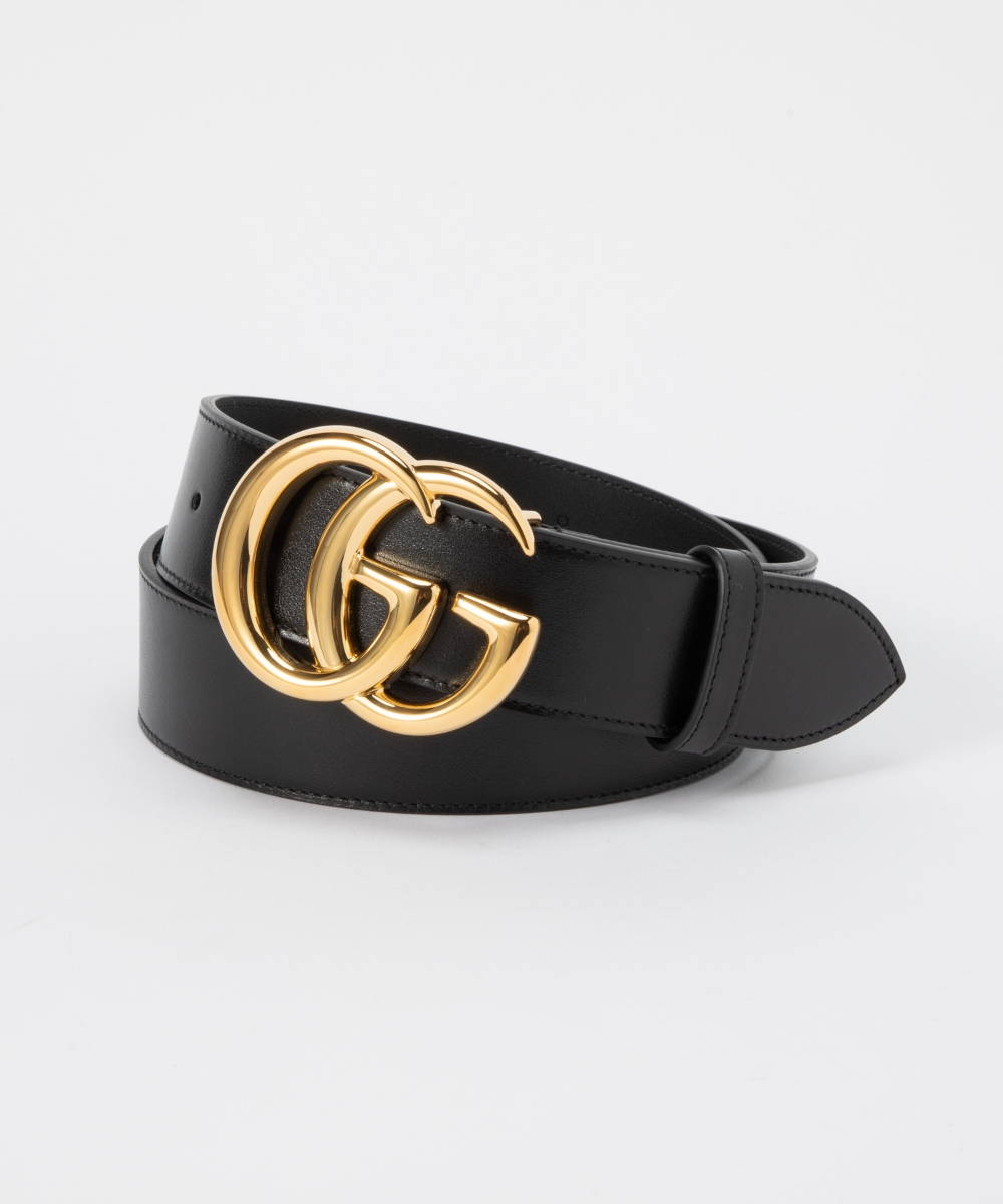 グッチ GUCCI 406831 ダブルGバックル レザー ベルト 85・34-