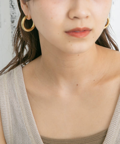 フープピアス プラチナ フープピアス 14mm （中折式） | 高品質 金・プラチナ