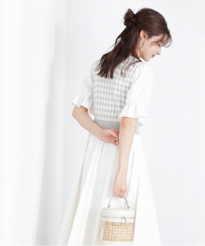セール 30%OFF】ギンガムドッキングワンピース(505290126