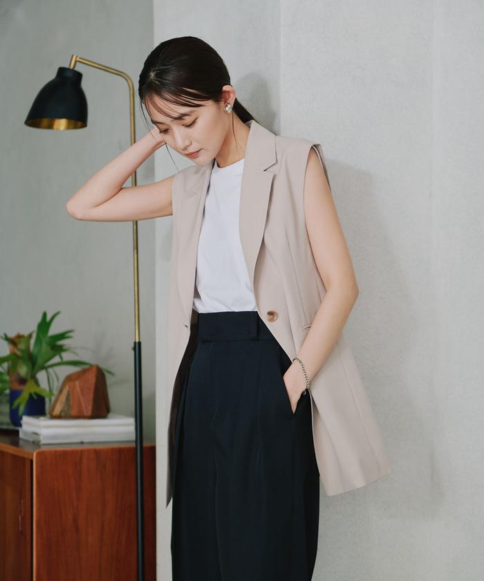 セール 20%OFF】LB.03/メランジドライ テーラードジレ