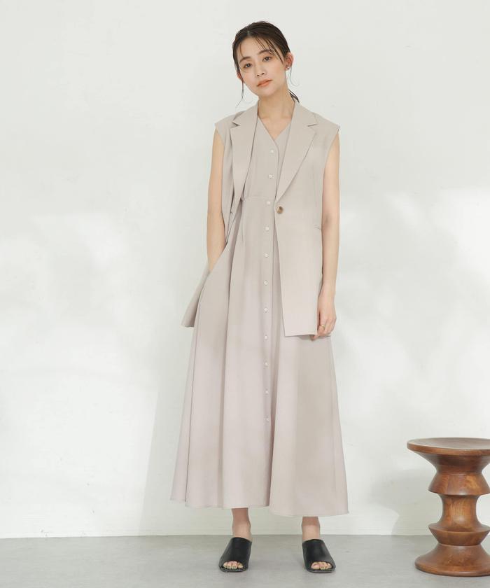 セール 20%OFF】LB.03/メランジドライ テーラードジレ