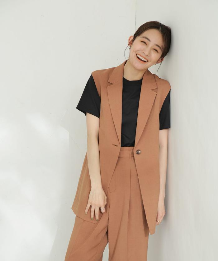 【完売】  セール 20%OFF】LB.03/メランジドライ テーラードジレ トップス