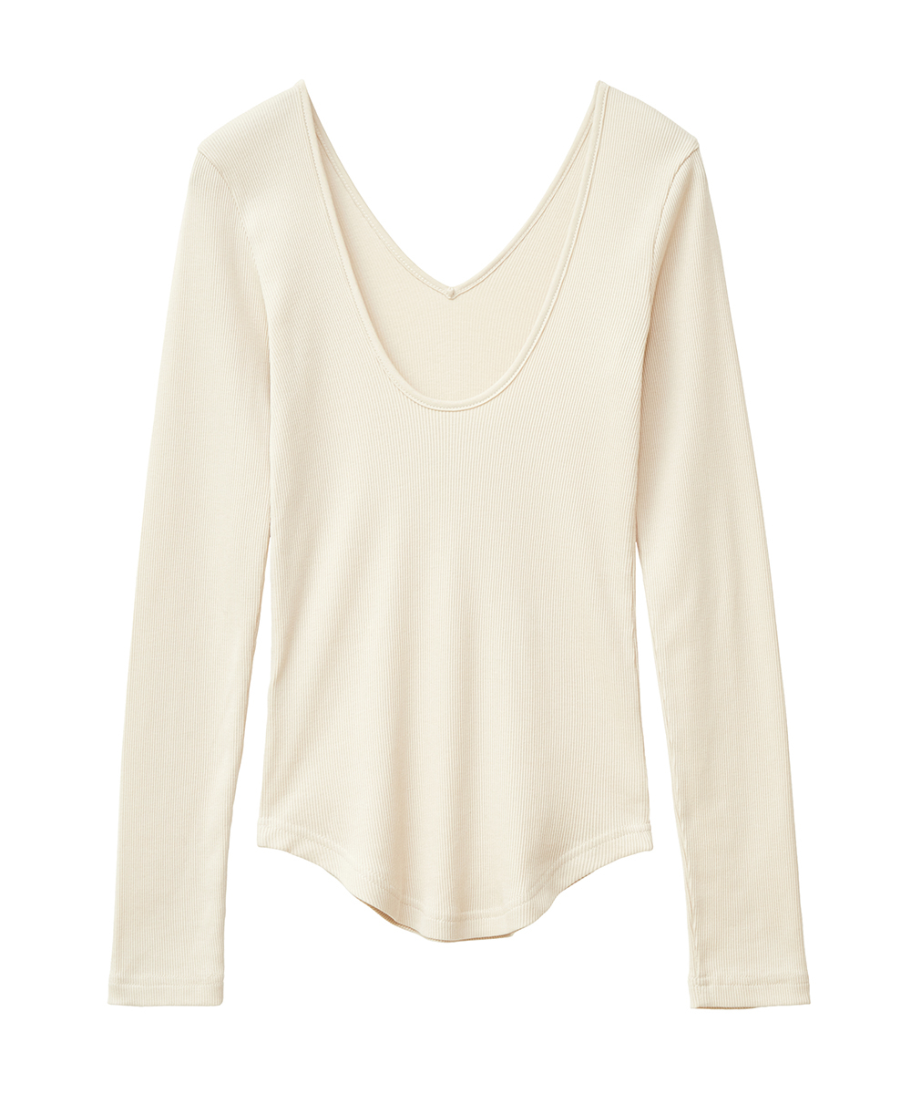 セール】SOFT RIB V NECK TOPS(505288914) | クラネ(CLANE) - d