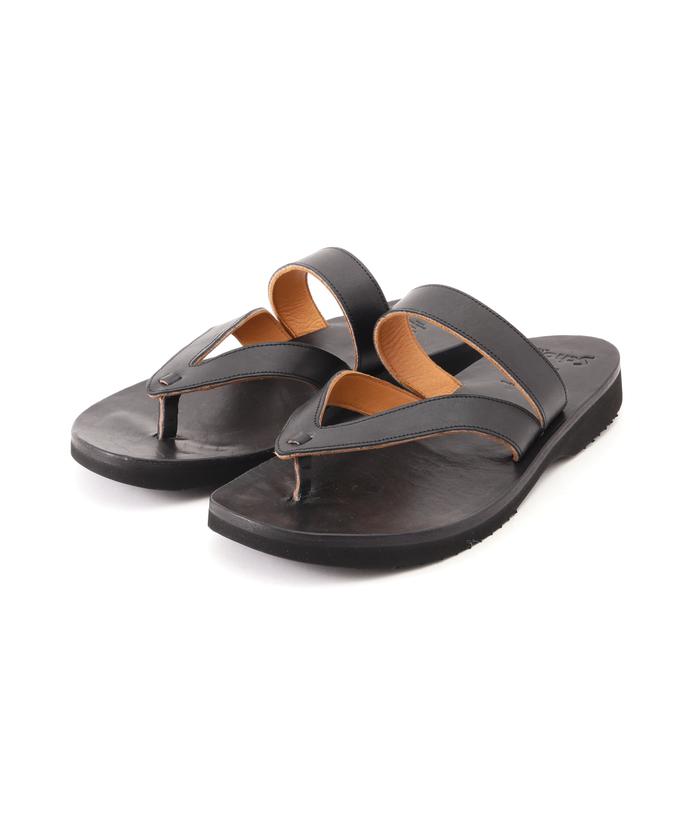 【美品・限定別注】Brother Bridge ／Schott レザーサンダル BROTHER BRIDGE/LEATHER SANDAL TONGS/Honey Fitz(505295003