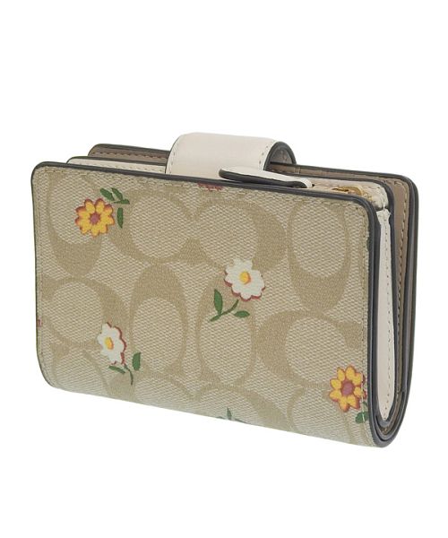即発 COACH Medium Corner Zip Wallet 折りたたみ財布 コーチ 二つ折り財布 / MEDIUM CORNER ZIP WALLET