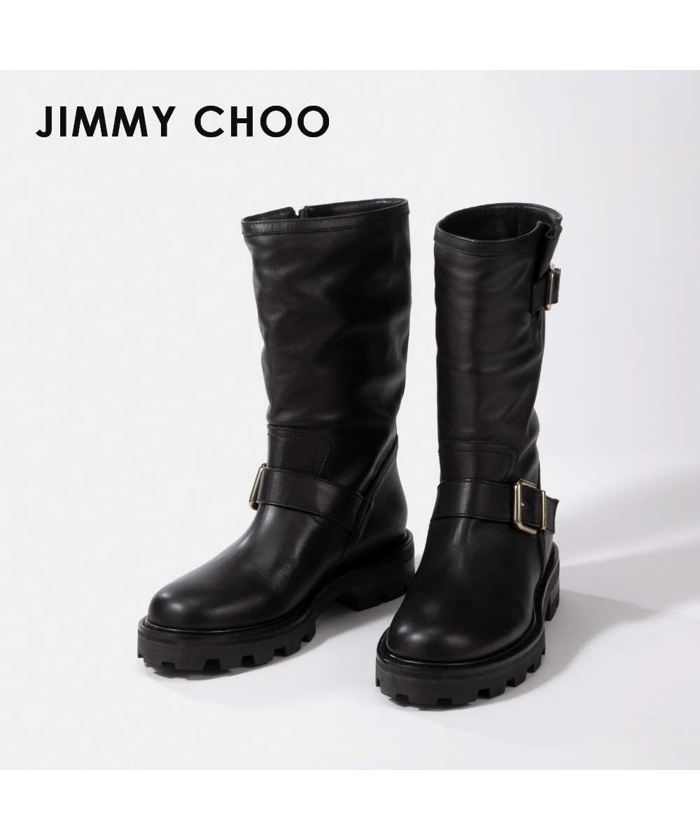 ジミーチュウ JIMMYCHOO ブーツ BIKER II SQM レディース シューズ バイカーブーツ スムースレザー モード 革靴 トール  カジュアル ラ(505297493) | ジミーチュウ(JIMMY CHOO) - d fashion