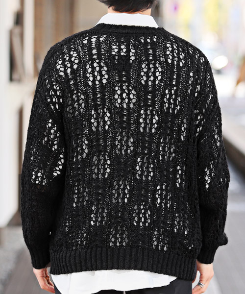 セール】ラグスタイル LUXSTYLE テープヤーンレース編みニット セール】ラグスタイル LUXSTYLE テープヤーンレース編みニット