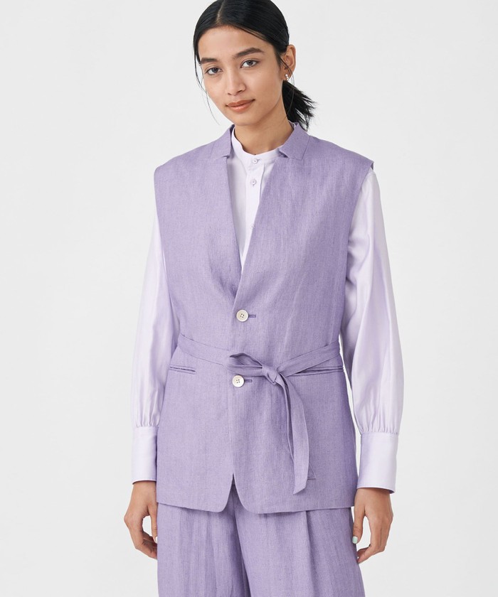 セール 40%OFF】ヘンプツイル ベルテッドジレ(505303295