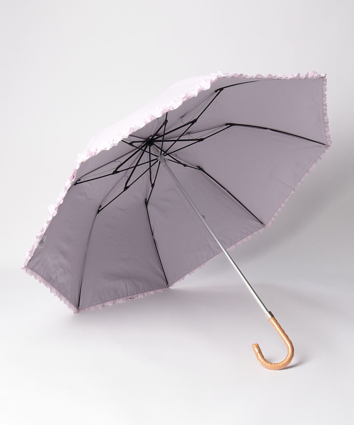 ランバン オン ブルー 晴雨兼用折りたたみ日傘　ドビーフリル 晴雨兼用折りたたみ日傘】ランバン オン ブルー (LANVIN en Bleu