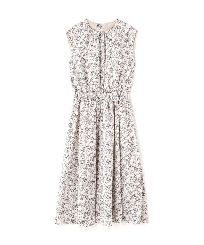 セール 30%OFF】小花柄ウエストシャーリングノースリーブ