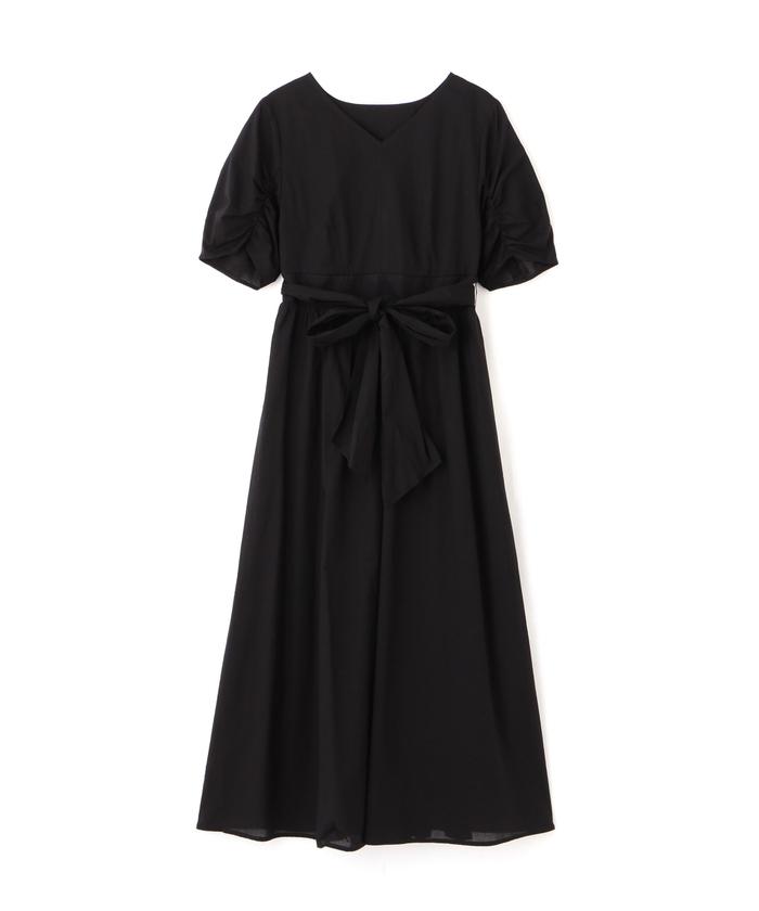 ナチュラン　ワンピース セール 50%OFF】コットンボイルギャザースリーブワンピース《S
