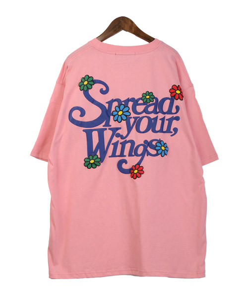 ラグスタイル LUXSTYLE ロゴフラワー発泡プリントTシャツ/T