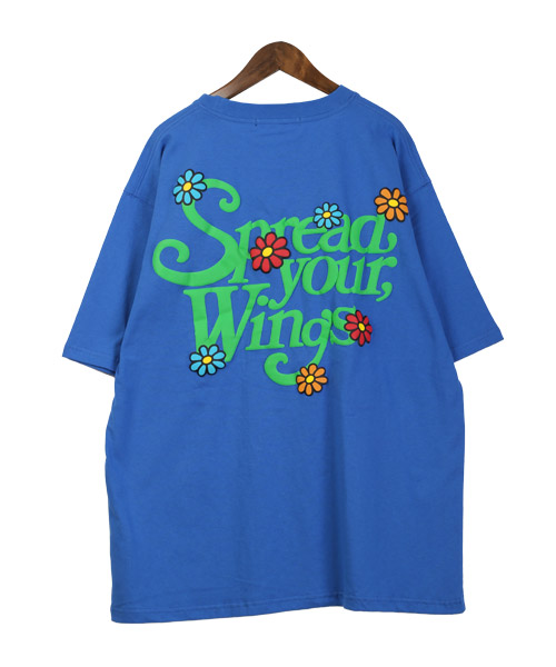 ラグスタイル LUXSTYLE ロゴフラワー発泡プリントTシャツ/T