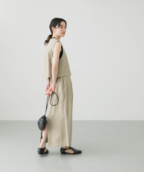 kagure リネンレーヨンショートベスト - 通販 - olgapuri.org