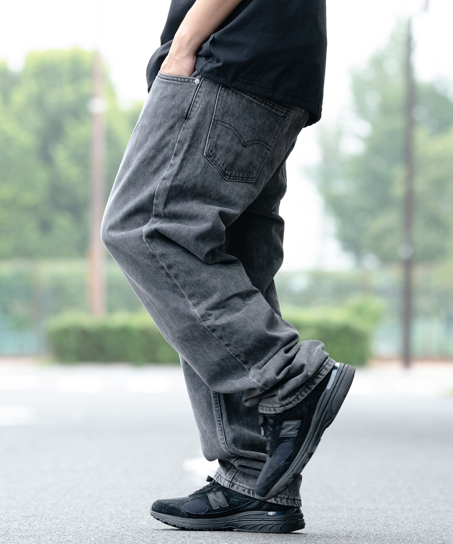 セール】SILVERTAB(TM) ルーズフィット ブラック WORN IN セール】SILVERTAB(TM) ルーズフィット ブラック WORN IN