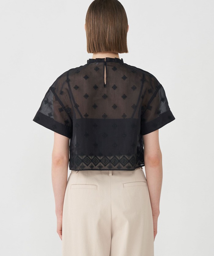 セール 40%OFF】ダイヤモチーフエンブロイダリー ショート
