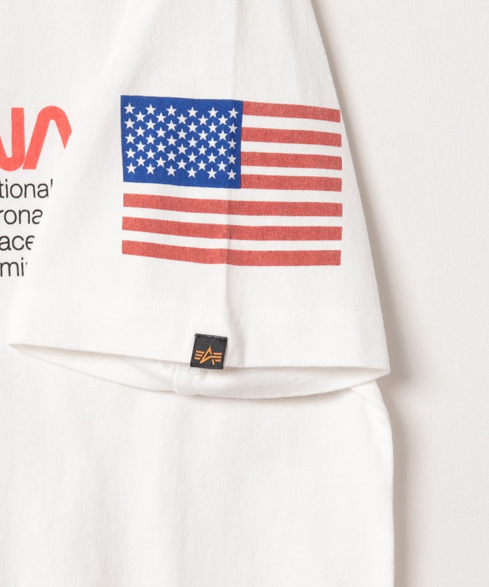 クーポン】【ALPHA/アルファ】NASA ロゴ 半袖Tシャツ/メンズ T