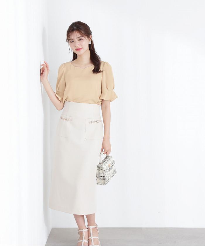 PROPORTION BODY DRESSING タックフレア　スリーブブラウス セール】タックフレアスリーブブラウス(505290120