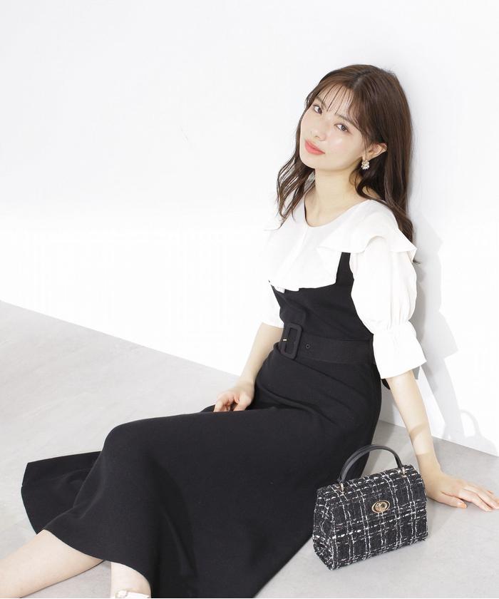Belted fur knit dress – Randy