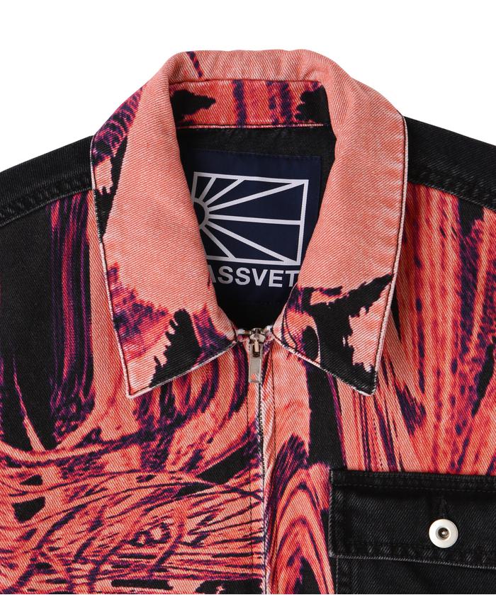 RASSVET(PACCVET)/ラスベート/FLOWER PRINT DENIM JACKET RASSVET(PACCVET)/ラスベート/FLOWER PRINT DENIM JACKET
