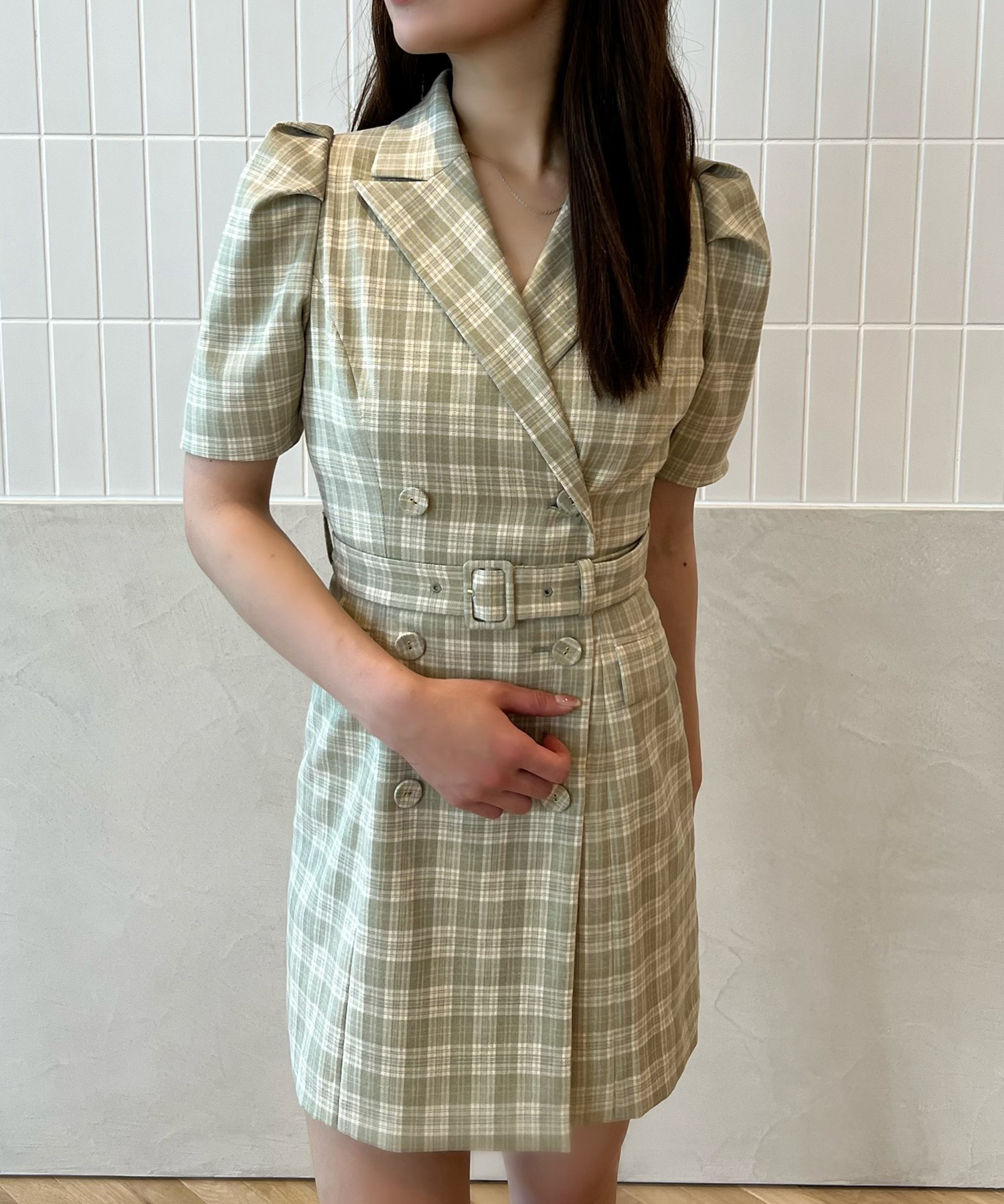 GRACE JACKET CHECK MINI DRESS(505309791) | エイミーイストワール