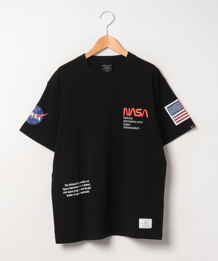 送料込★ALPHA INDUSTRIES★Tシャツ NASA Retro Tシャツ Alpha Industries NASA Retro T white