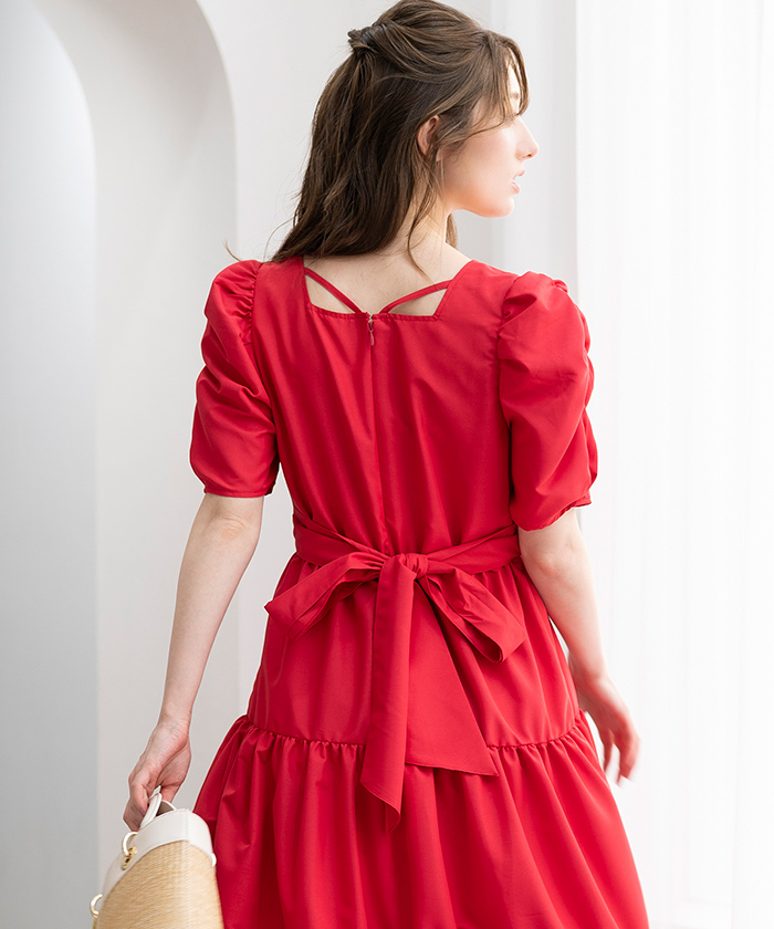 セール 30%OFF】【2023春夏新作】スパンブロードティアードワンピース