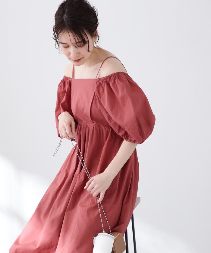 deisylotte コットンオフィショルワンピース