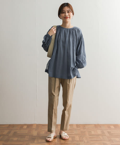 TAMA様美品アーバンリサーチDOORSゆったりシャドウチェックボイルブラウス♪ URBAN RESEARCH DOORS（アーバンリサーチドアーズ）の「シャドウ