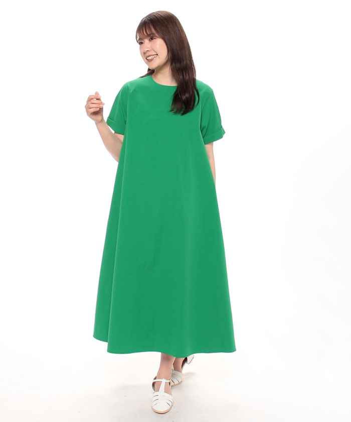 関税込【S Max Mara】Piegaバックリボン フレアワンピース502 キャンバスバックボタンフレアワンピース（マキシ・ロング