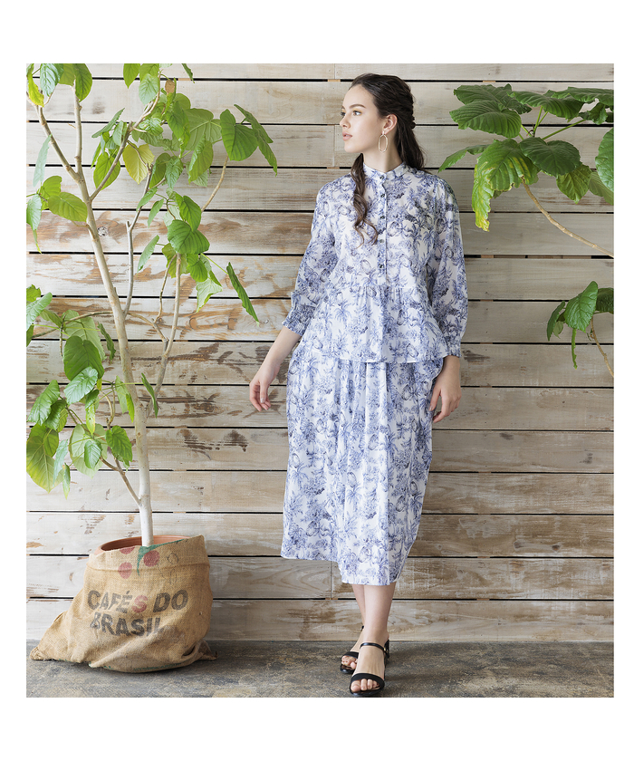 セール 75%OFF】【S・Mサイズ】更紗プリント ギャザースカート