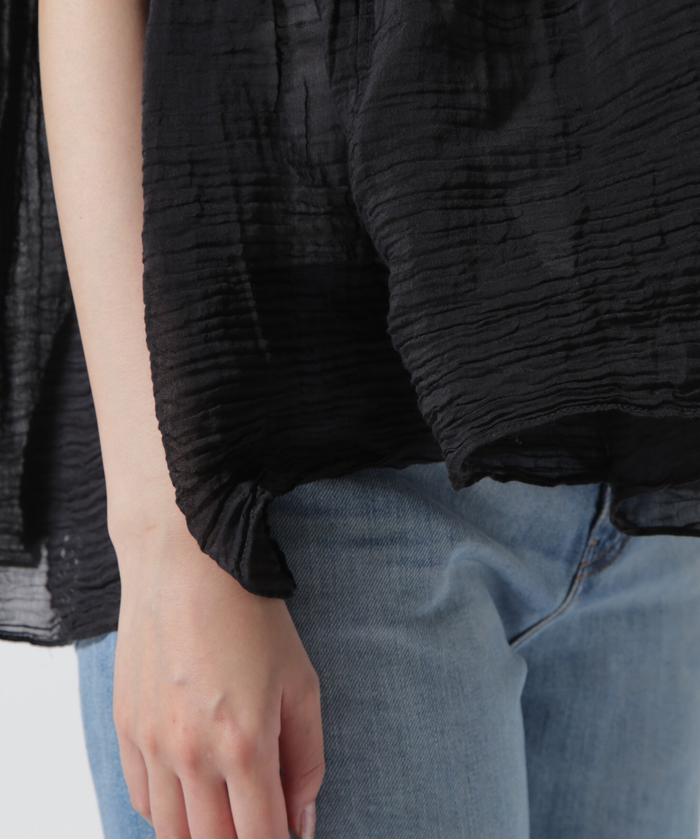 セール】RHODOLIRION/ロドリリオン SILK COTTON SHIRRING FRILL
