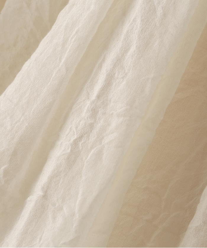 セール】RHODOLIRION/ロドリリオン SILK COTTON SHIRRING FRILL