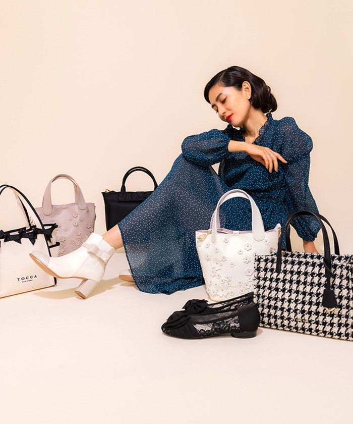 TOCCA DUAL RIBBON NYLON TOTE M トートバッグ M DUAL RIBBON NYLON TOTE M トートバッグ M / TOCCA