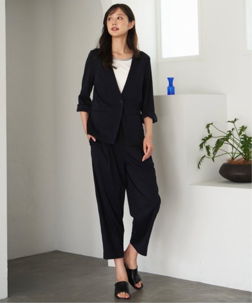 セール10%OFF】【接触冷感/セットアップ対応】ひやっとBeasystretchワイドパンツ(505173607) イッカラウンジ (IKKA LOUNGE) d fashion ひやっとBeasystretchジャケットワイドパンツ