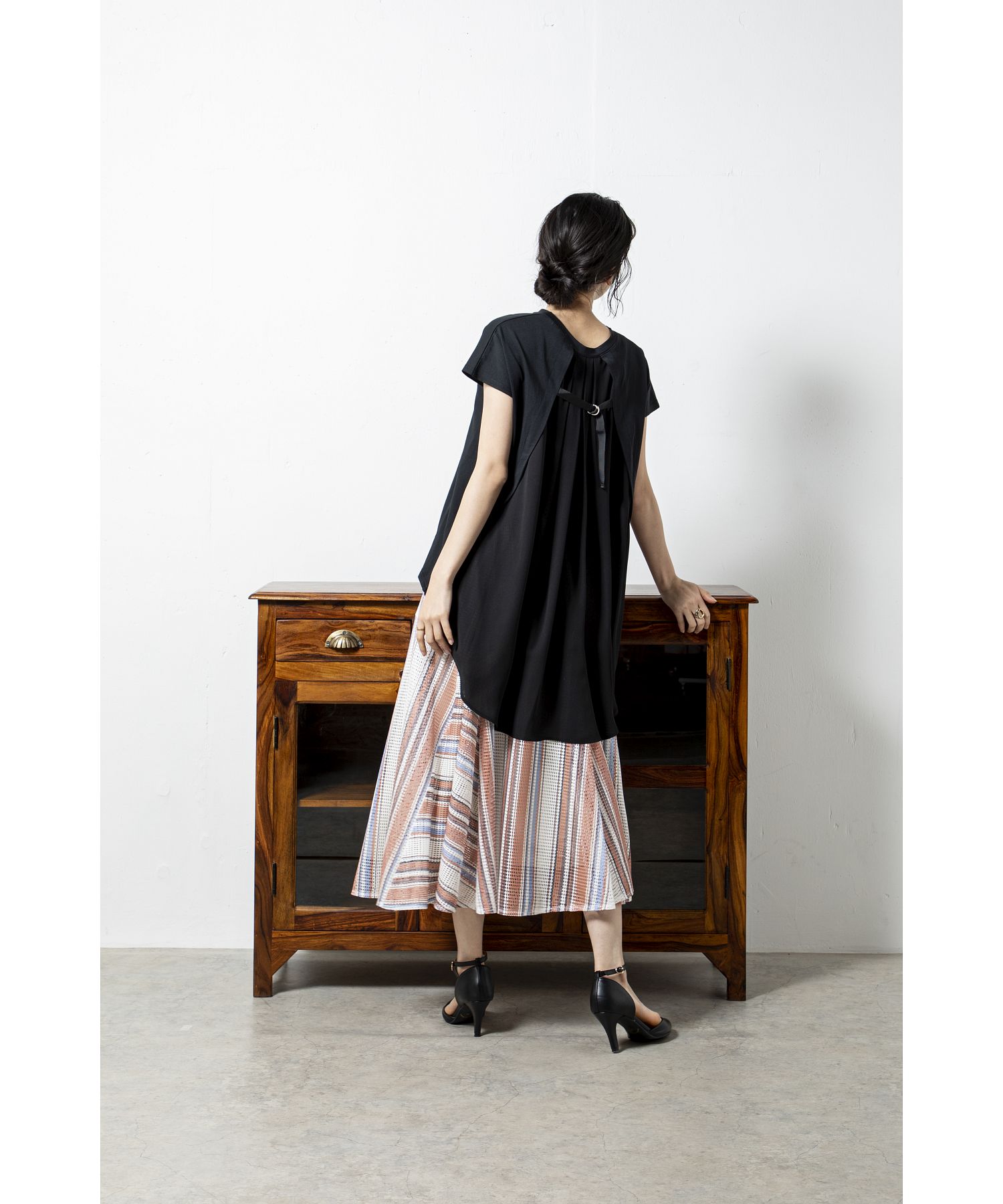 STYLE4】マルチストライプメッシュスカート(505317360