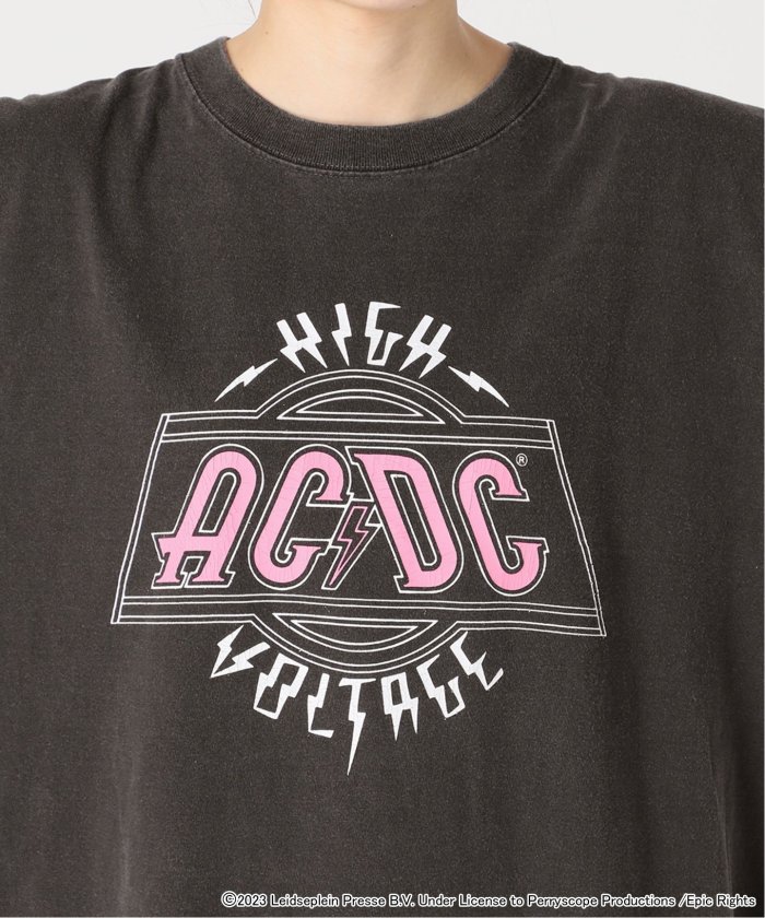 【GOOD ROCK SPEED】ACDC ロゴスウェット　ピンク GOOD ROCK SPEED [グッドロックスピード] 別注 AC/DC ロック