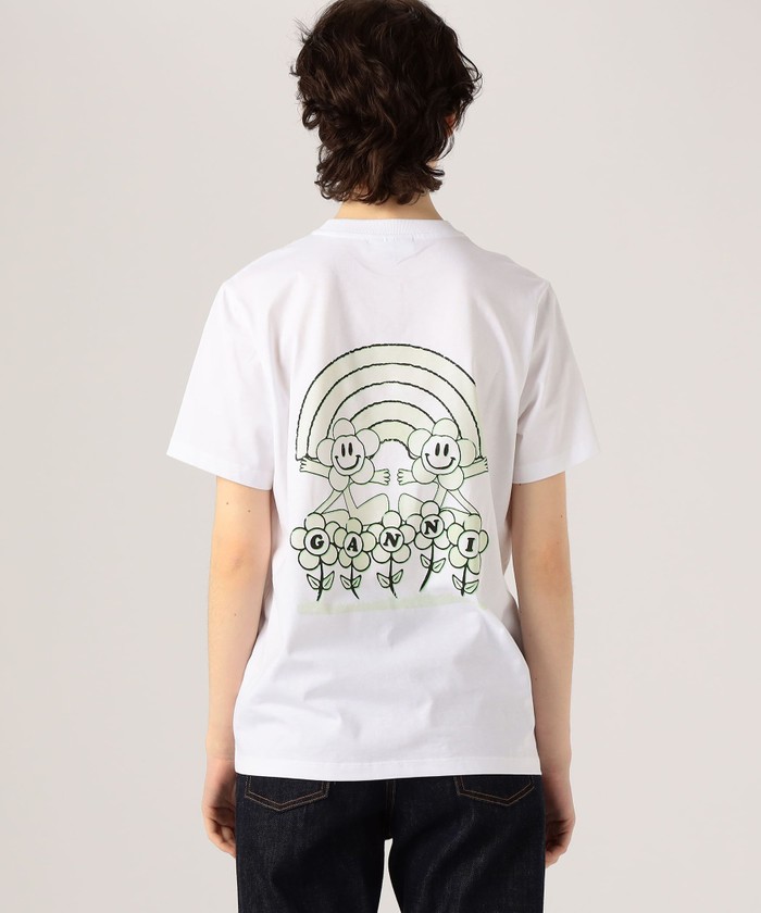 GANNI(ガニー) コットンプリント Tシャツ セール】 GANNI コットン プリントTシャツ （Tシャツ